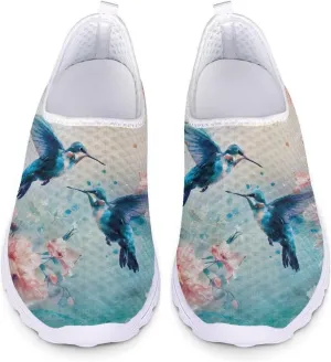 Forchrinse Black Dachshund Flower Unisex Walking Shoes Soft Slip on Sneakers for Women Men Lightweight Breathable