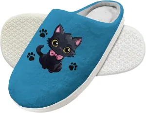Forchrinse Christmas Bell Girls Plush House Slippers Boys Christmas Slippers Non Slip Winter Warm Slippers for Kids Slip on Home Clogs Slippers