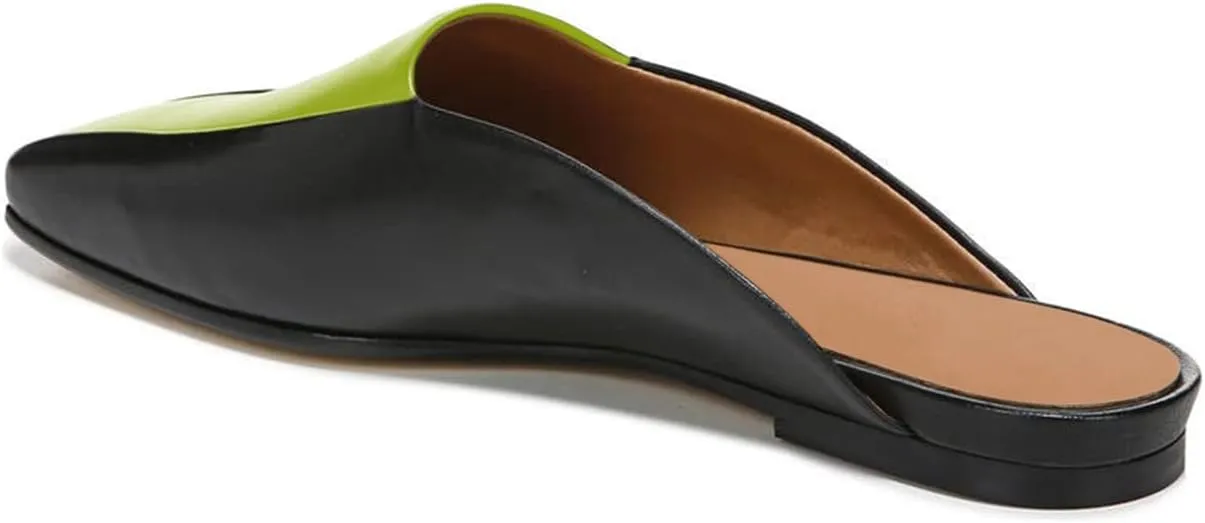 FOWT Women’s Closed Square Toe Loafers Slingback Wide Width Loafer Solid Color Low Heels Flats Mules Backless Slip On Comfort Driving Office Loafer Shoes Size 4 US
