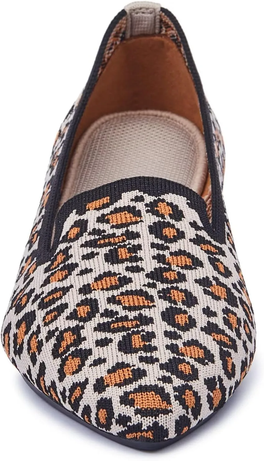 Frank Mully Women's Casual Loafer Flats Slip On Loafer Shoes Comfortable Knit Flat Shoes Classics Pointy Toe Loafer Flats,for Work,Travel