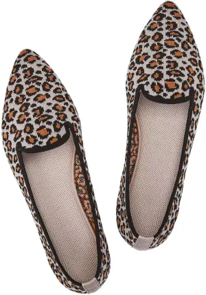 Frank Mully Women's Casual Loafer Flats Slip On Loafer Shoes Comfortable Knit Flat Shoes Classics Pointy Toe Loafer Flats,for Work,Travel