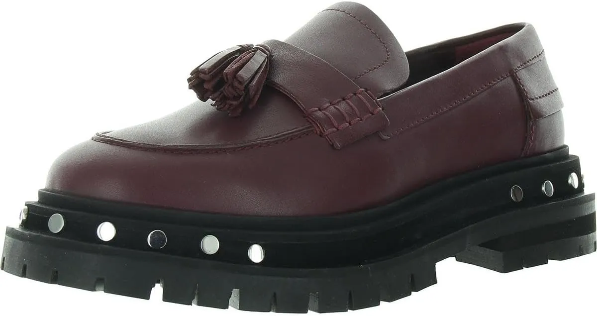Free People Teagan Tassel Loafers for Women - Sleek Leather Upper - Lugged Platform Sole - Synthetic Outsole