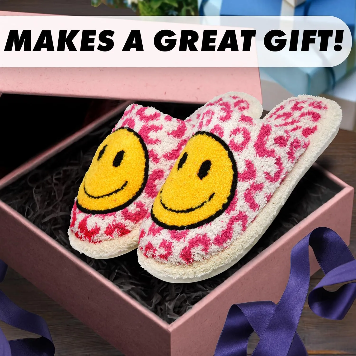 Funky Junque Cozy Microfiber Women's Slippers with Non-Slip Sole - Easter Designs, Spring Patterns