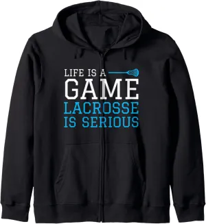 Funny Lacrosse Saying Player Team Trainer Lacrosse Stick Zip Hoodie