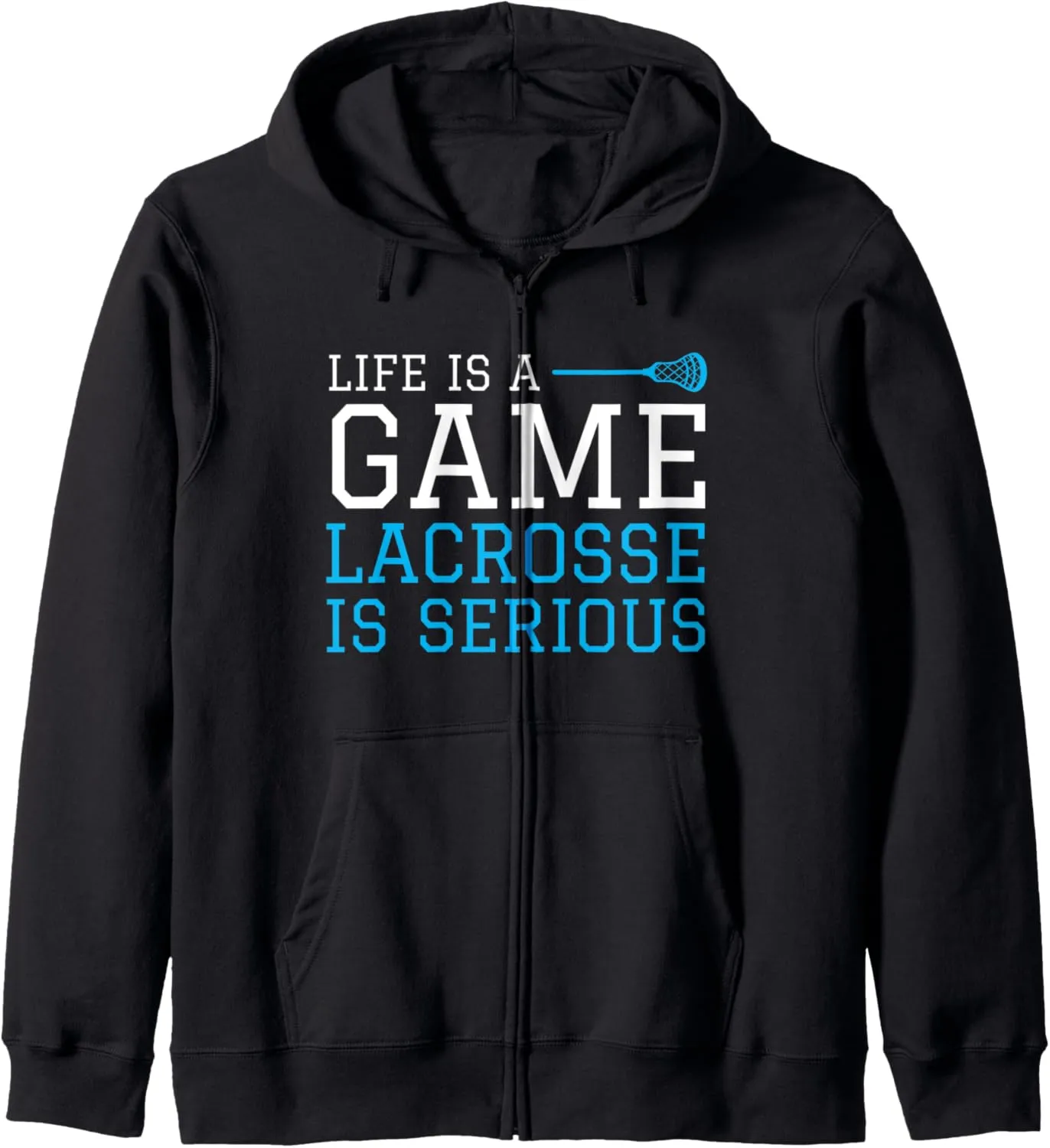 Funny Lacrosse Saying Player Team Trainer Lacrosse Stick Zip Hoodie