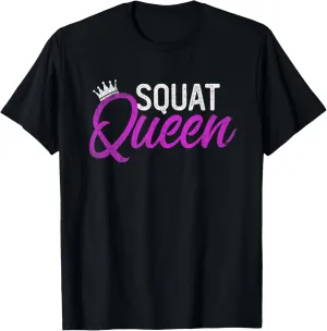 Funny SQUAT QUEEN Personal Trainer Fitness Girl Coach Gym T-Shirt