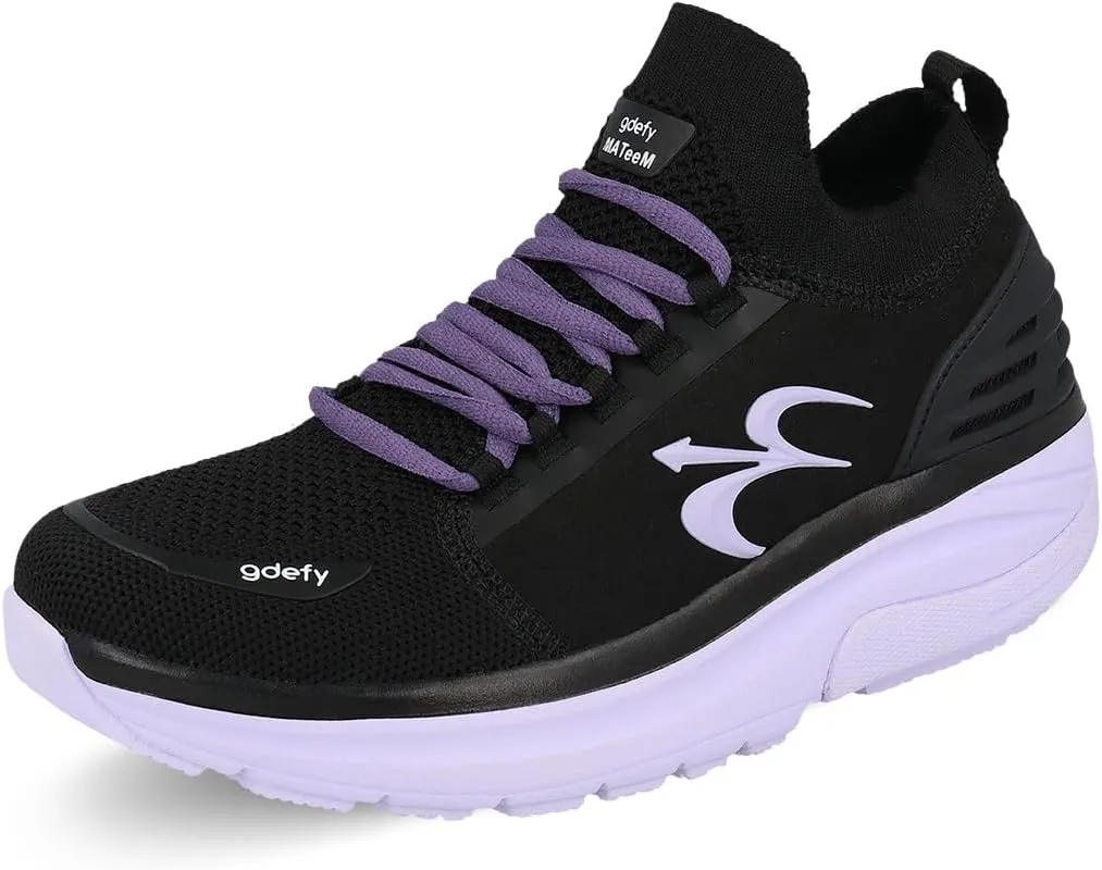 G-DEFY MATeeM Women’s Cross Trainer Shoe | Heel Support | VersoShock Technology for Pain Associated with Prolonged Standing or Walking | Arch Support | Diabetic Shoes | Wide Shoes | Free Orthotic