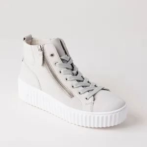 Gabor Beige Nubuck Leather High Top Trainers