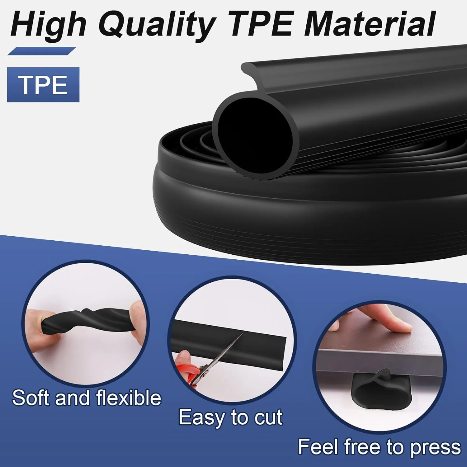 Garage Door Seal P Bulb – 16.5ft Flexible Weatherproof TPE Seal for Single-Channel Doors, Easy DIY Installation, Extreme Temperature Protection, Prevents Drafts, Noise Reduction, Saves Energy