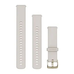 Garmin Quick Release 18mm - Ivory w/soft gold Silicone Band