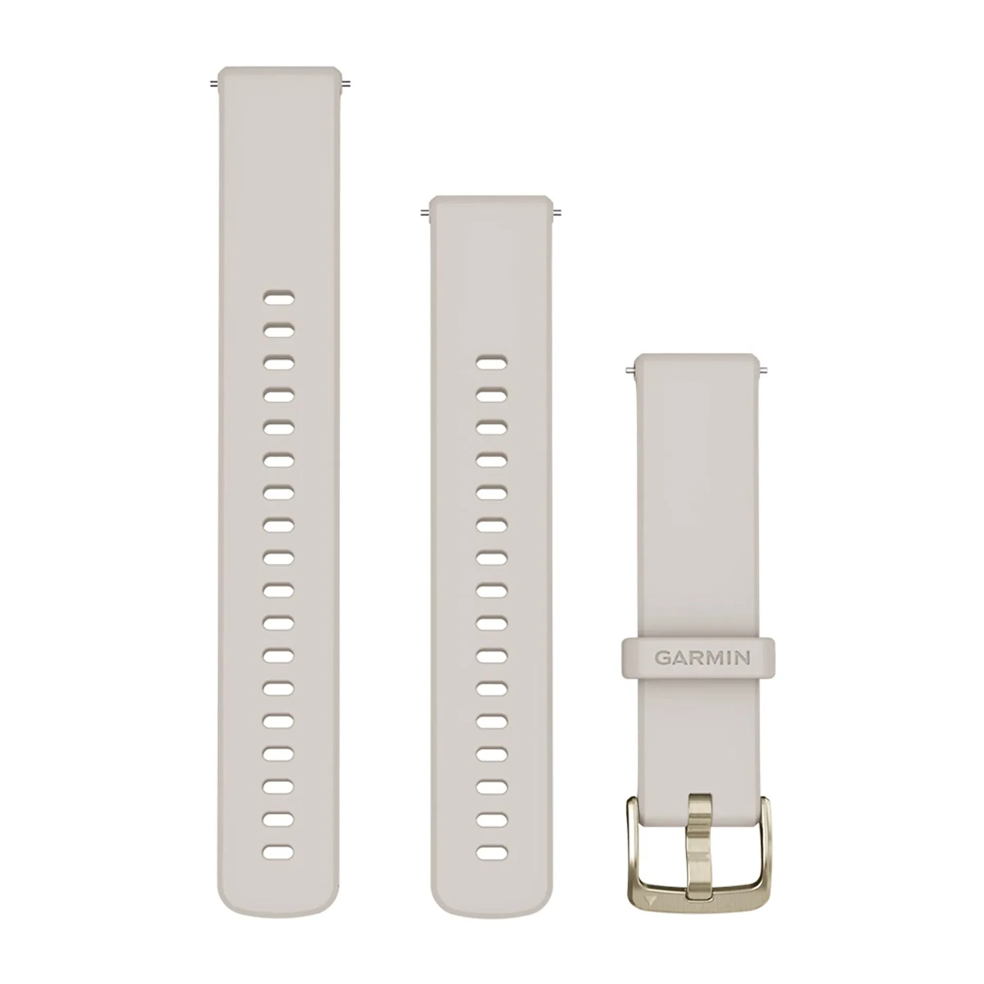 Garmin Quick Release 18mm - Ivory w/soft gold Silicone Band
