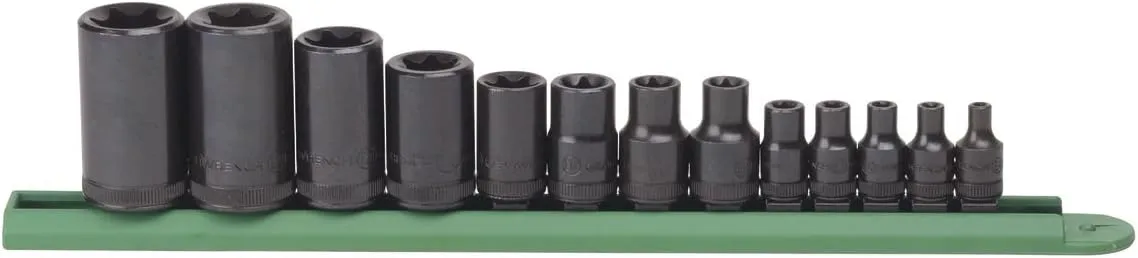 GEARWRENCH 13 Pc. 1/4", 3/8" & 1/2" Drive External Torx Socket Set - 80583