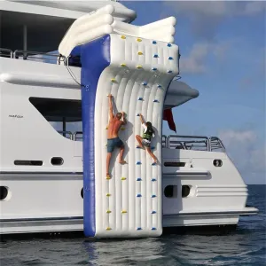 Giant Ocean Water Inflatable Yacht Climbing Iceberg, Floating Water Toys, Inflatable Water Iceberg Park with Air Pump for Outdoor Boats, Docks,5m/16.4ft*2.5m/8.2ft