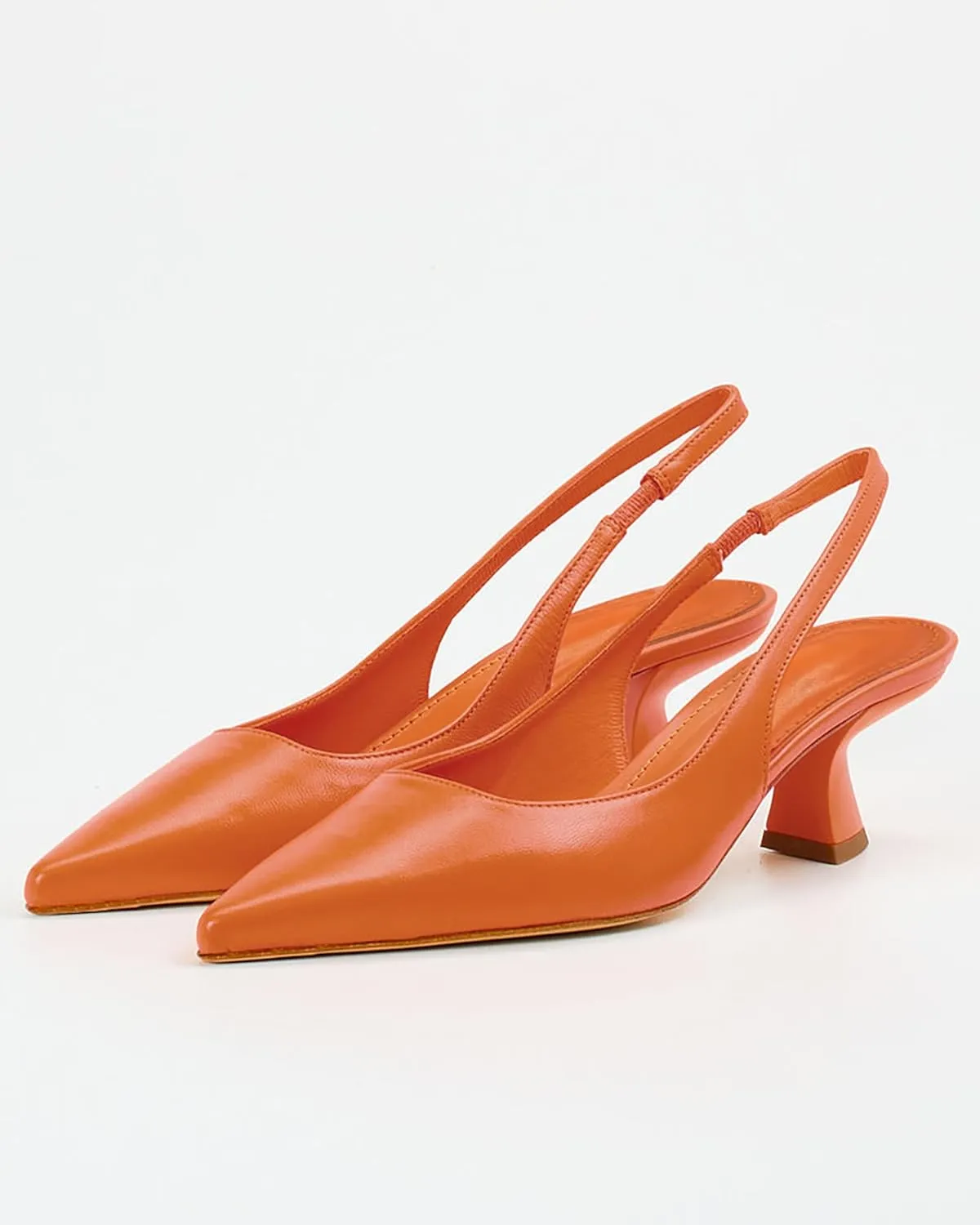 gihubafuil Women’s Low Kitten Heel Pumps Shoes Closed Pointed Toe Heels Casual Slingback Slip-on Dress Shoes