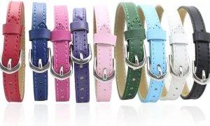 Ginooars 10/20pcs Mix Colors 8mm Genuine Leather Bracelet Straps Slide Wristbands/Bracelets for 8mm Slide Letters,Jewelry Making Charms (10)