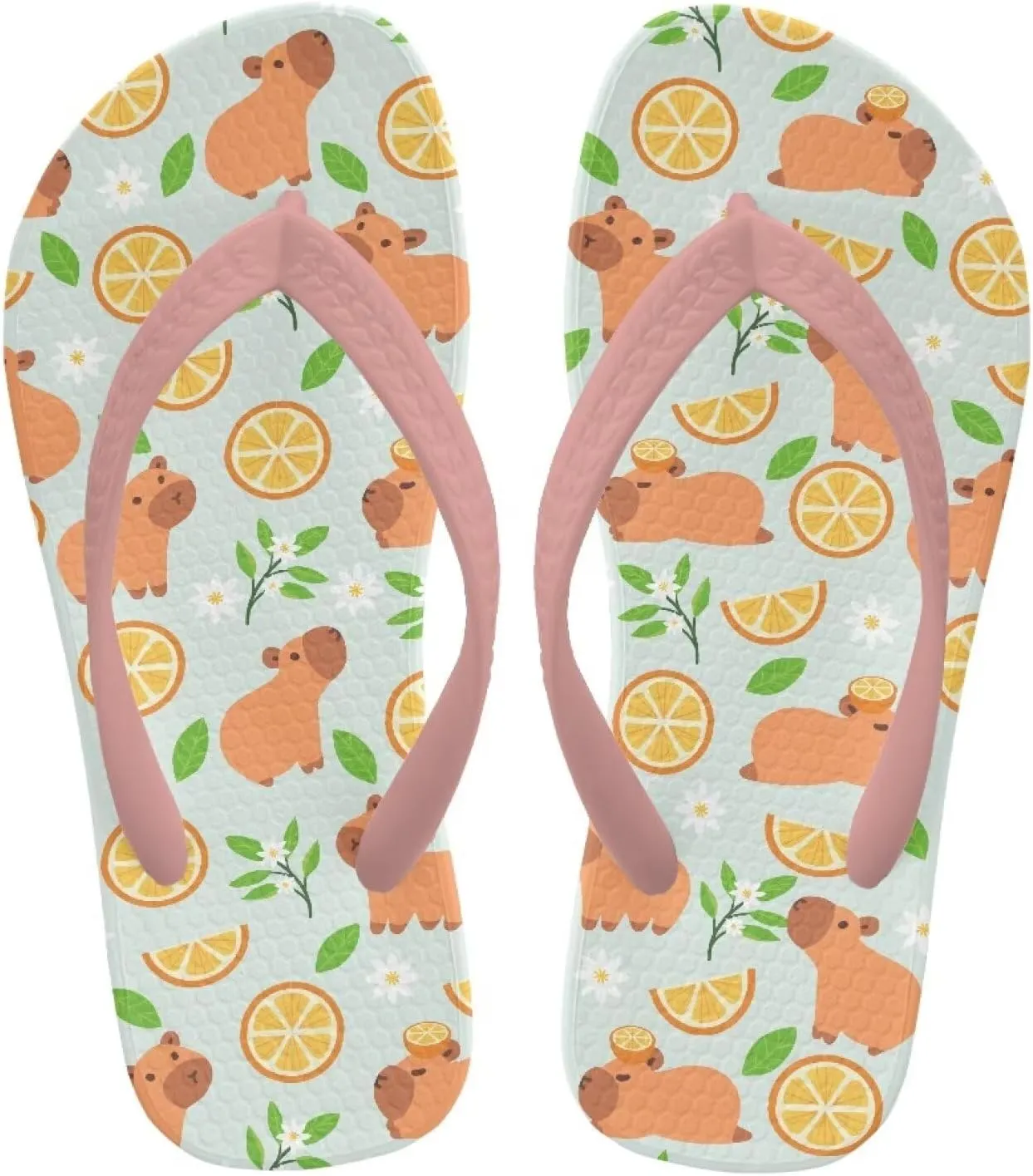 Girl's Flip Flops Kid's Non-Slip Sole Quick Drying Beach Slippers Slide Sandals Pink Straps