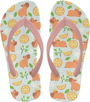 Girl's Flip Flops Kid's Non-Slip Sole Quick Drying Beach Slippers Slide Sandals Pink Straps