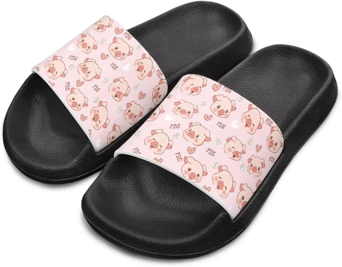 Girls Slide Sandals Breathable Summer Shoes for Kids with Non-Slip Sole Slides for Beach & Pool