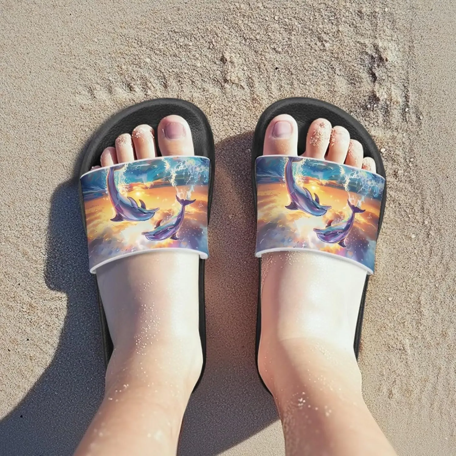 Girls Slides Cute Animal Pool Slides for Kids Summer Beach Shower Slide Sandals