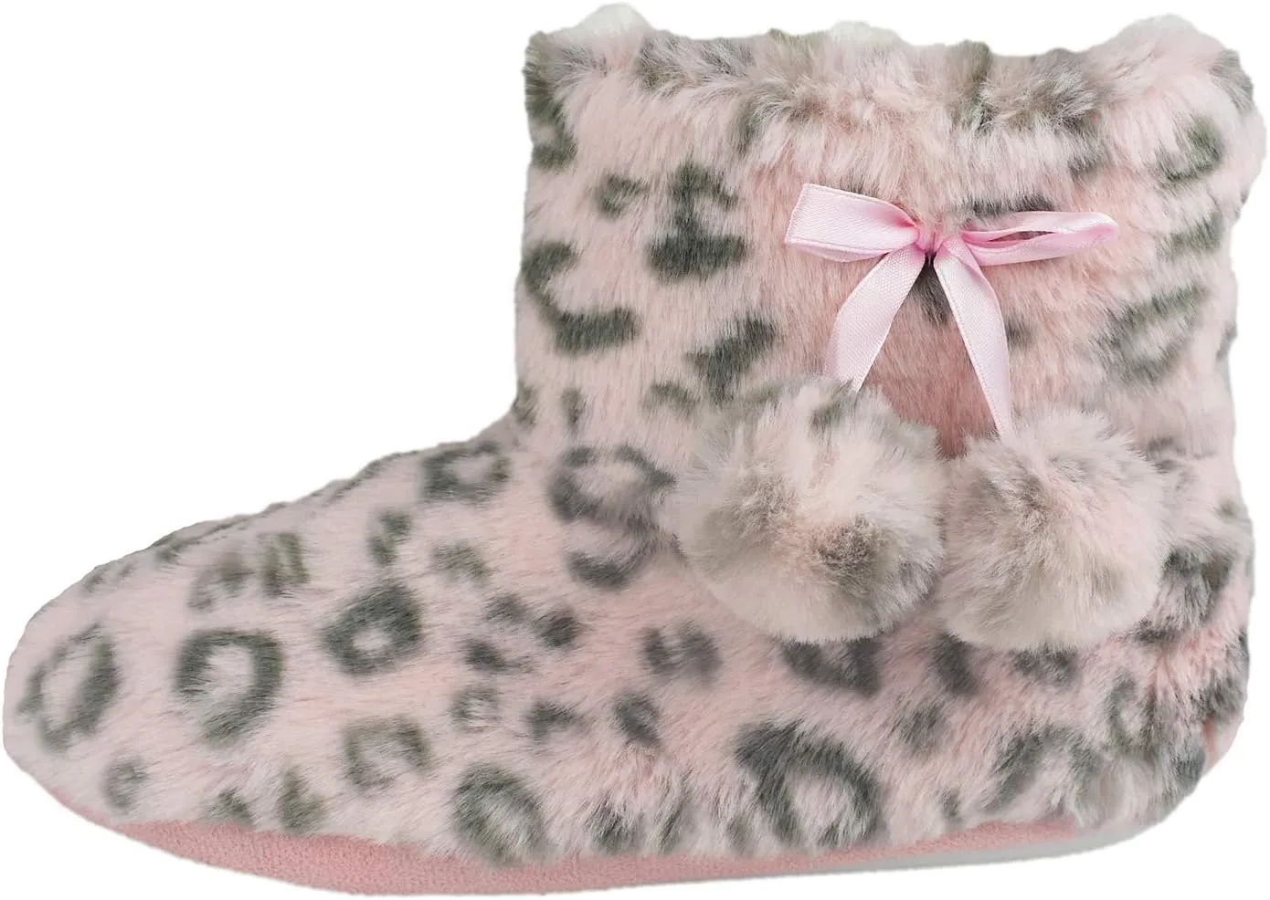 Girls/Kids Cute Slippers with Warm Plush Fleece Indoor Outdoor Slip-on Booties