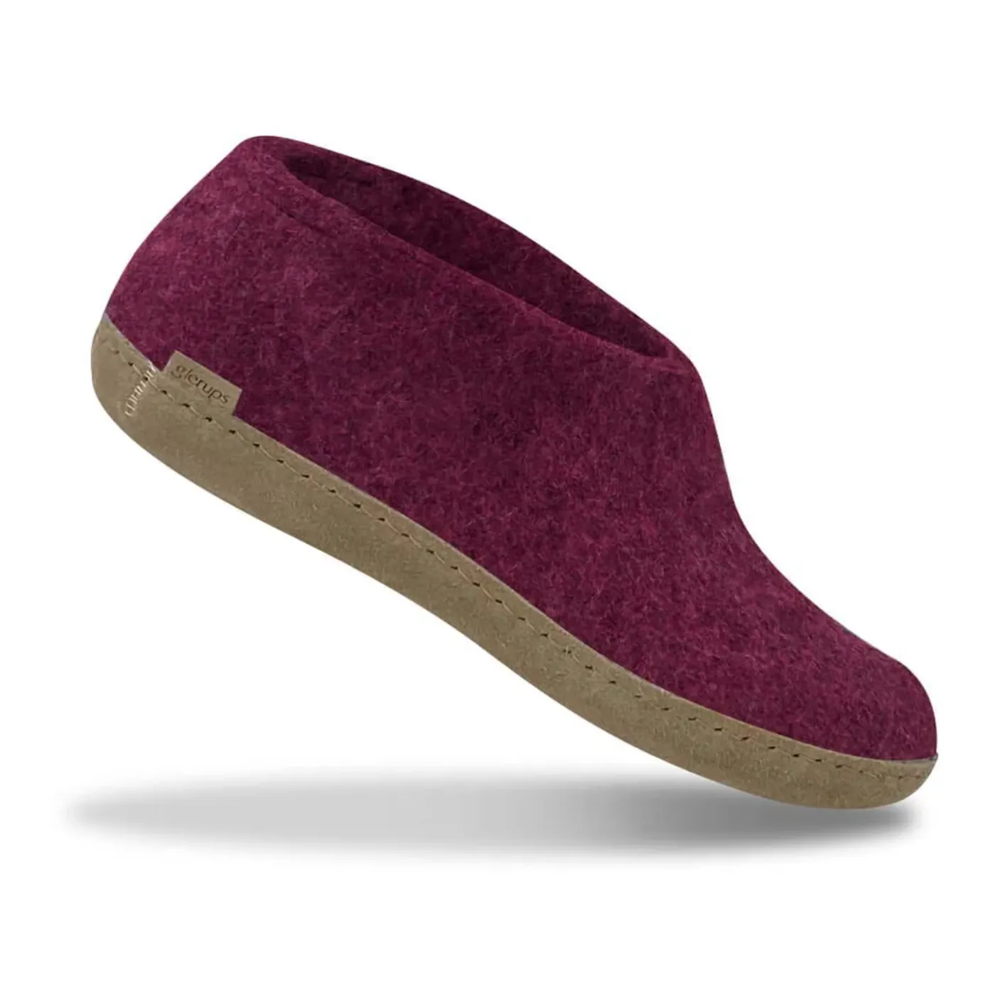 Glerups The Shoe Cranberry - Leather Sole