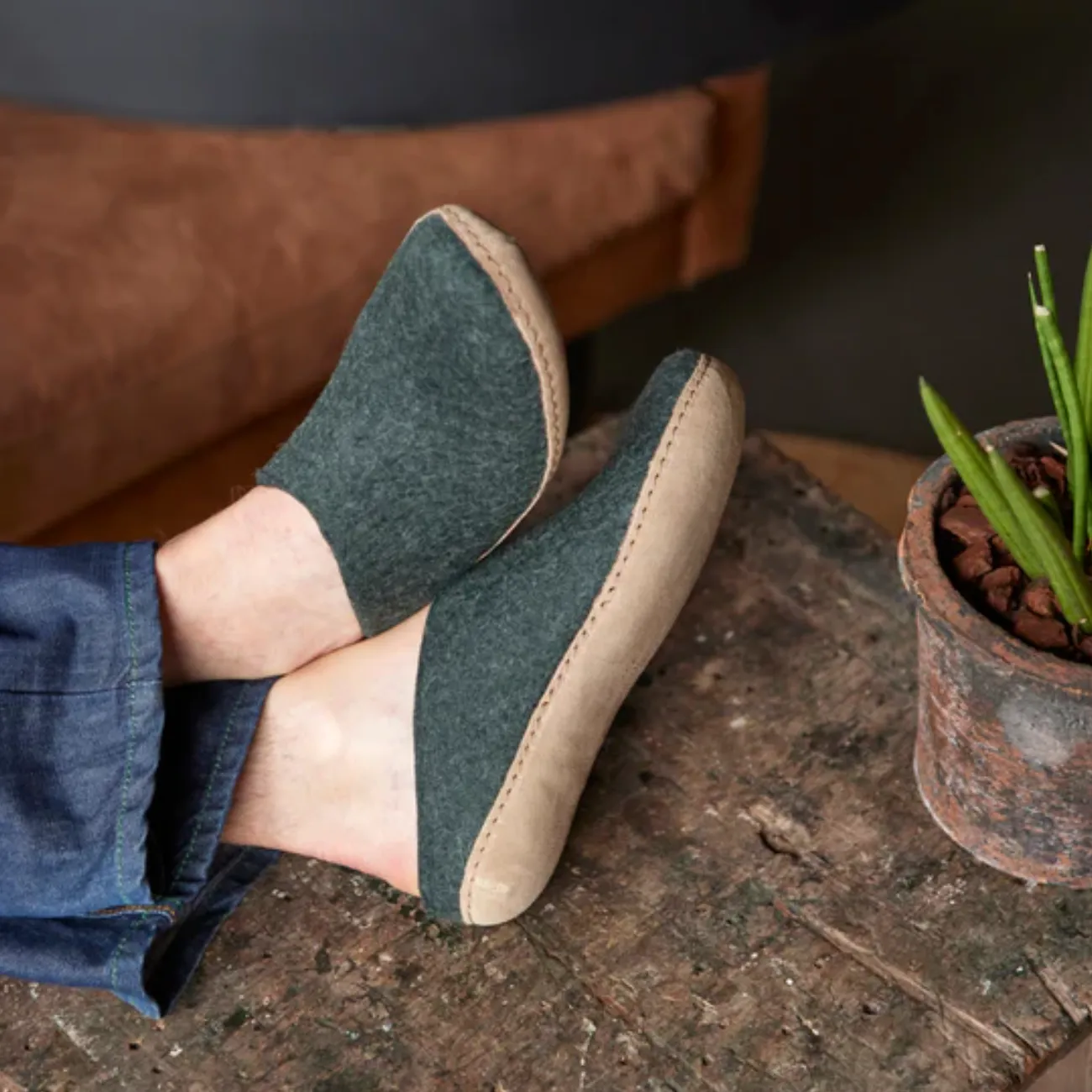 Glerups The Slip On Forest - Leather Sole