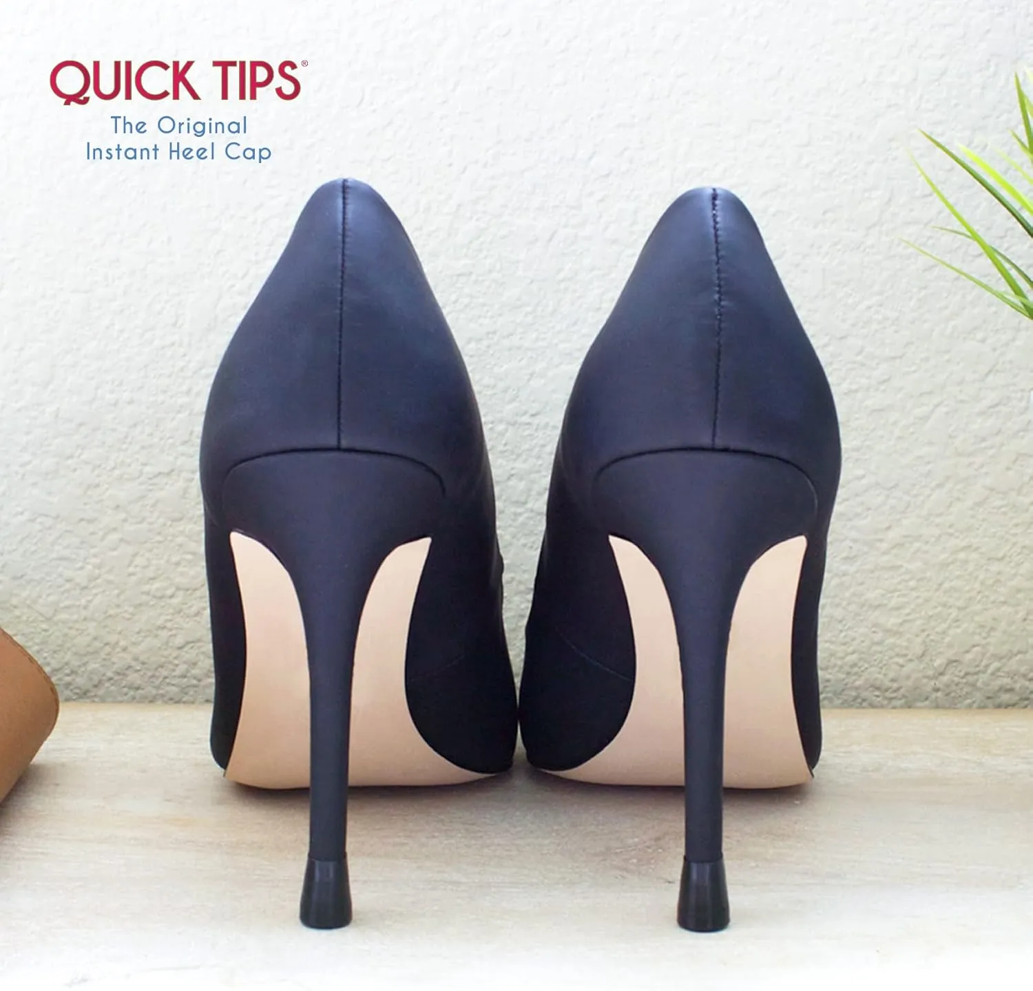 GoGoHeel Quick Tips - The Original High Heel Protector & Heel Repair Caps - 4 Pairs Multipack (XS, S, M, L, Black)