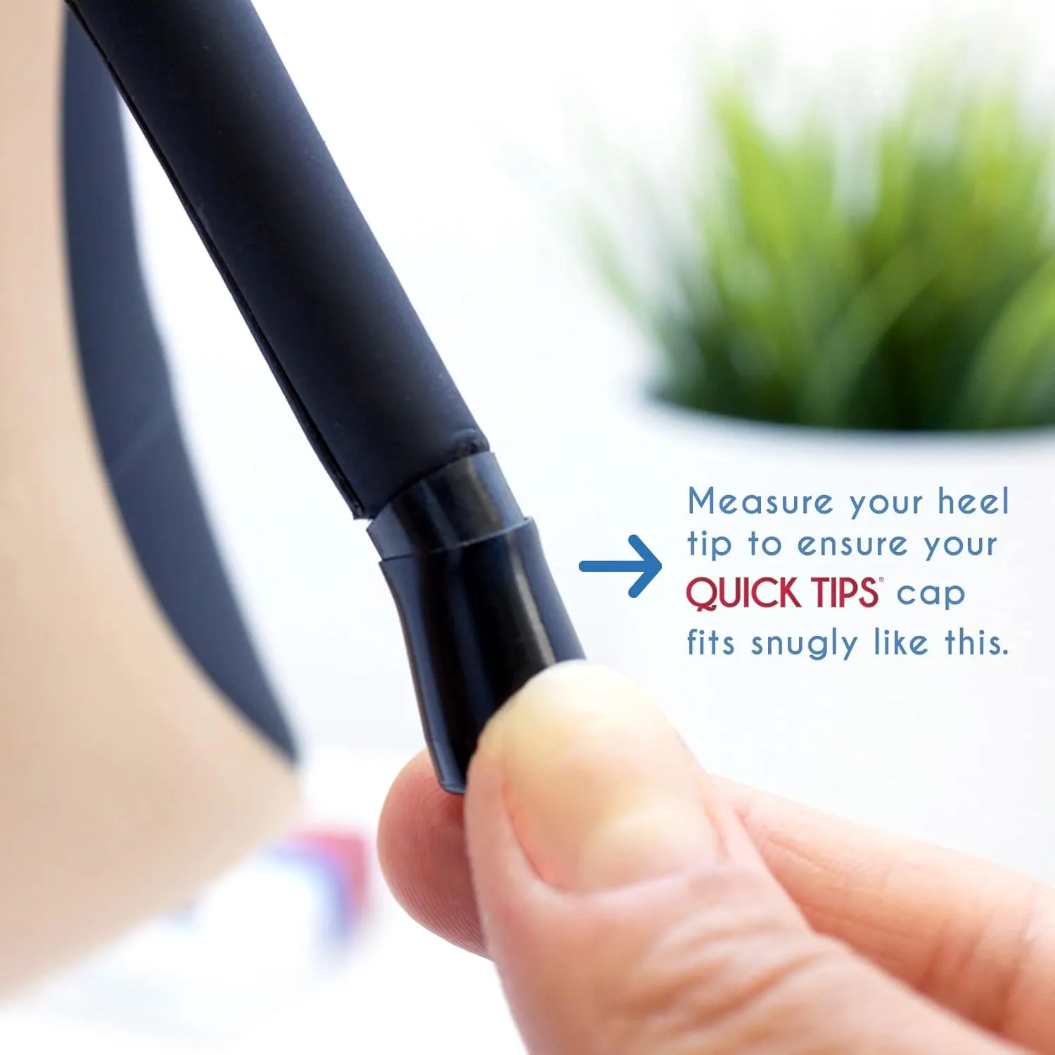 GoGoHeel Quick Tips - The Original High Heel Protector & Heel Repair Caps - 4 Pairs Multipack (XS, S, M, L, Black)