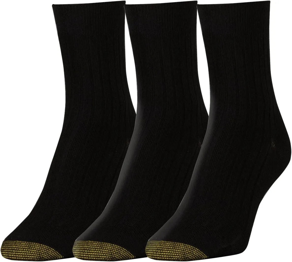 GOLDTOE Women's Non Binding Salon Short Crew Socks 3 Pack