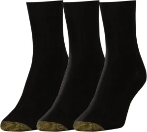 GOLDTOE Women's Non Binding Salon Short Crew Socks 3 Pack