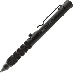 GPCA - GP 1945 Bolt Action Pen PRO, EDC Pen Multitool with Rescue Whistle, Survival Gear for Camping and Roadtrip, Measurement on grip, Aluminum, Jet Black