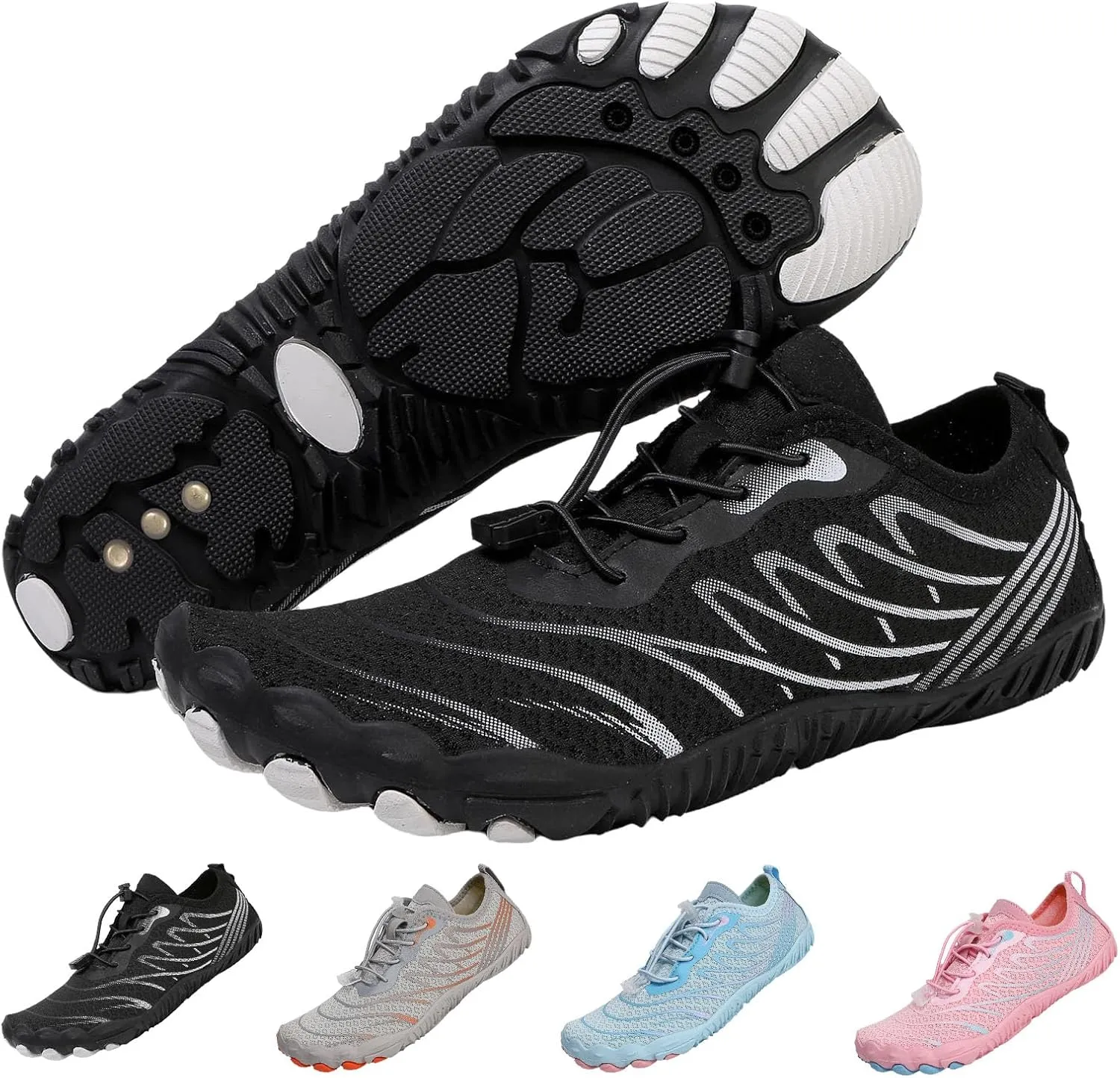 Grounding Shoes for Women, Hike Grounded Footwear for Men, Wide Toe Box Non-Slip Breathable Quick Dry Barefoot Shoes