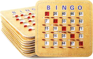 GSE Games & Sports Expert 5Ply Stitched Shutter Bingo Cards, Finger-Tip Shutter Slide Bingo Cards, Easy-Read Large Print Bingo Cardboard with Sliding Windows (10-Pack)