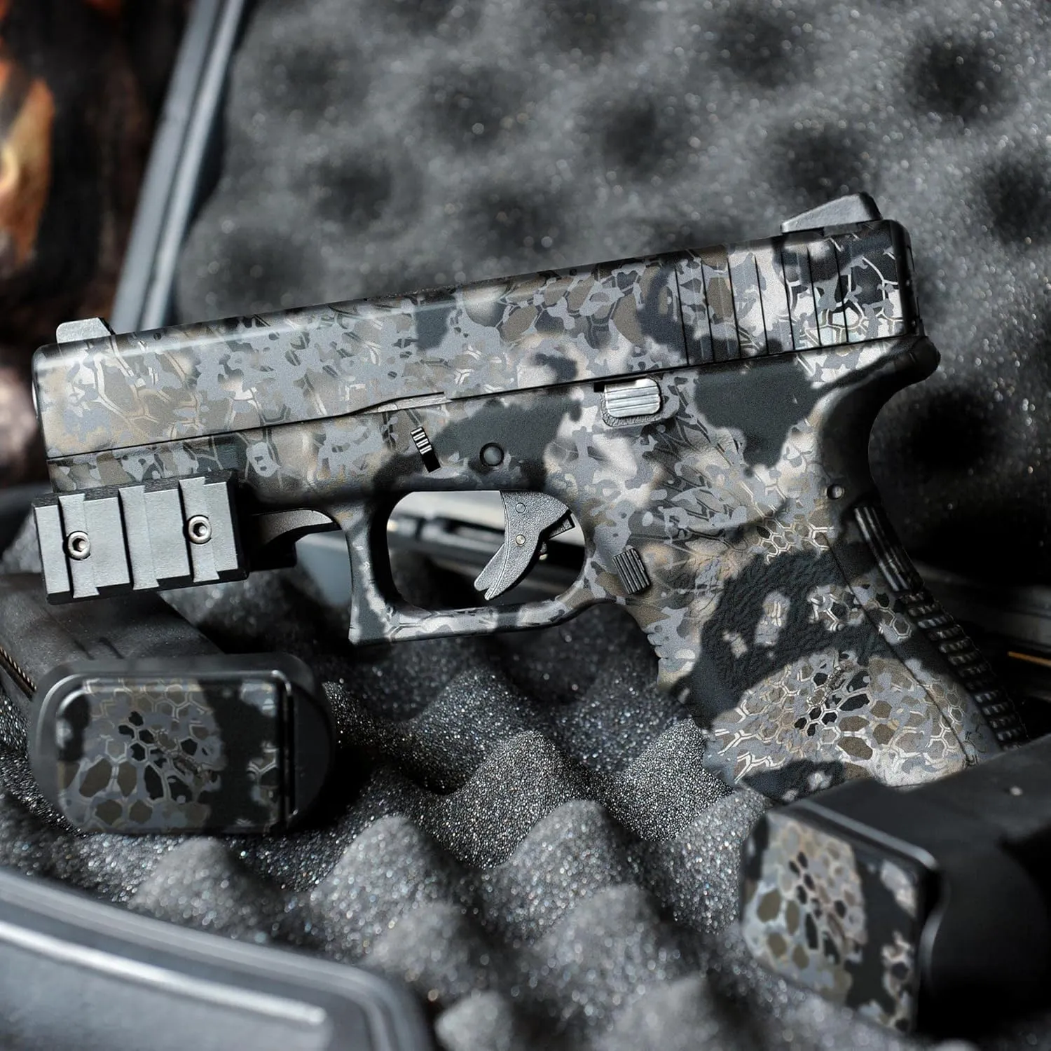 GunSkins Precut Pistol Skin for Glock 43 - Compatible with Airsoft AEG BB Gun - Vinyl Gun Wrap - Easy to Install - 100% Waterproof - Matte Finish - Made in USA