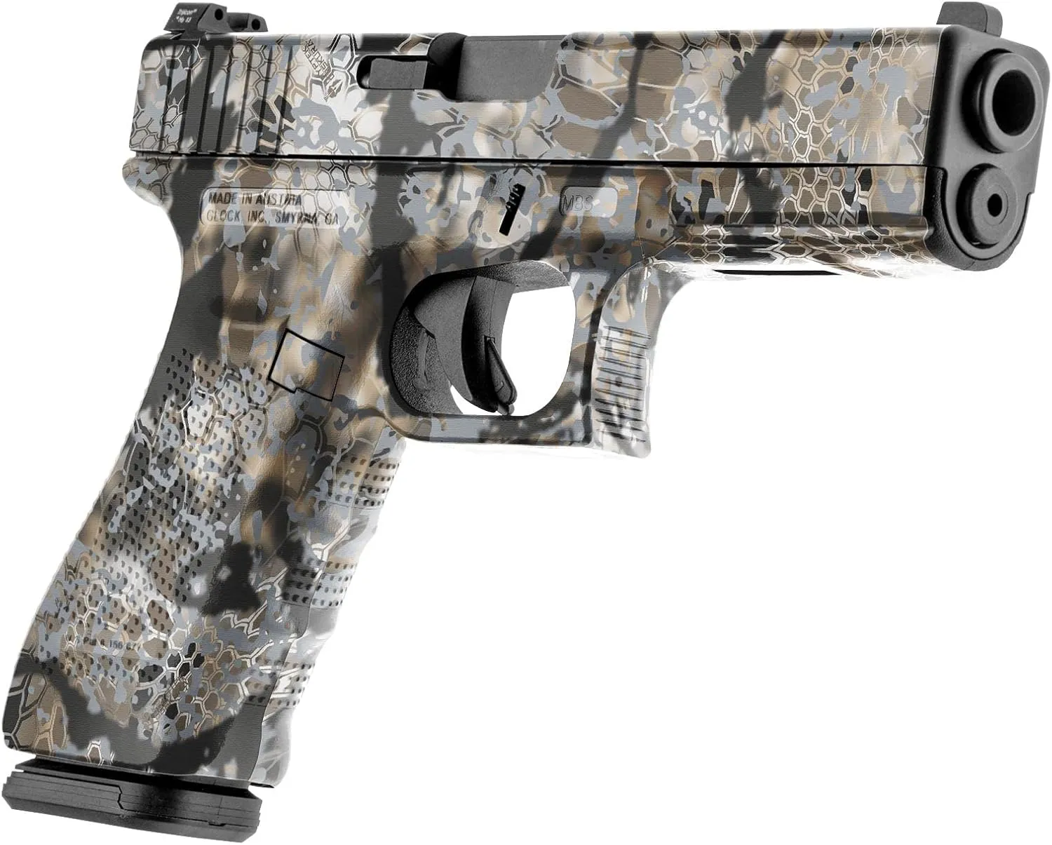 GunSkins Precut Pistol Skin for Glock 43 - Compatible with Airsoft AEG BB Gun - Vinyl Gun Wrap - Easy to Install - 100% Waterproof - Matte Finish - Made in USA