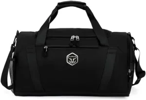 Gym Bag for Women with Shoe Compartment, Weekender Bag Travel Bag for Women, Dry-Wet Separation, Multifunctional Large Capacity and Premium Oxford Fabric (Black)