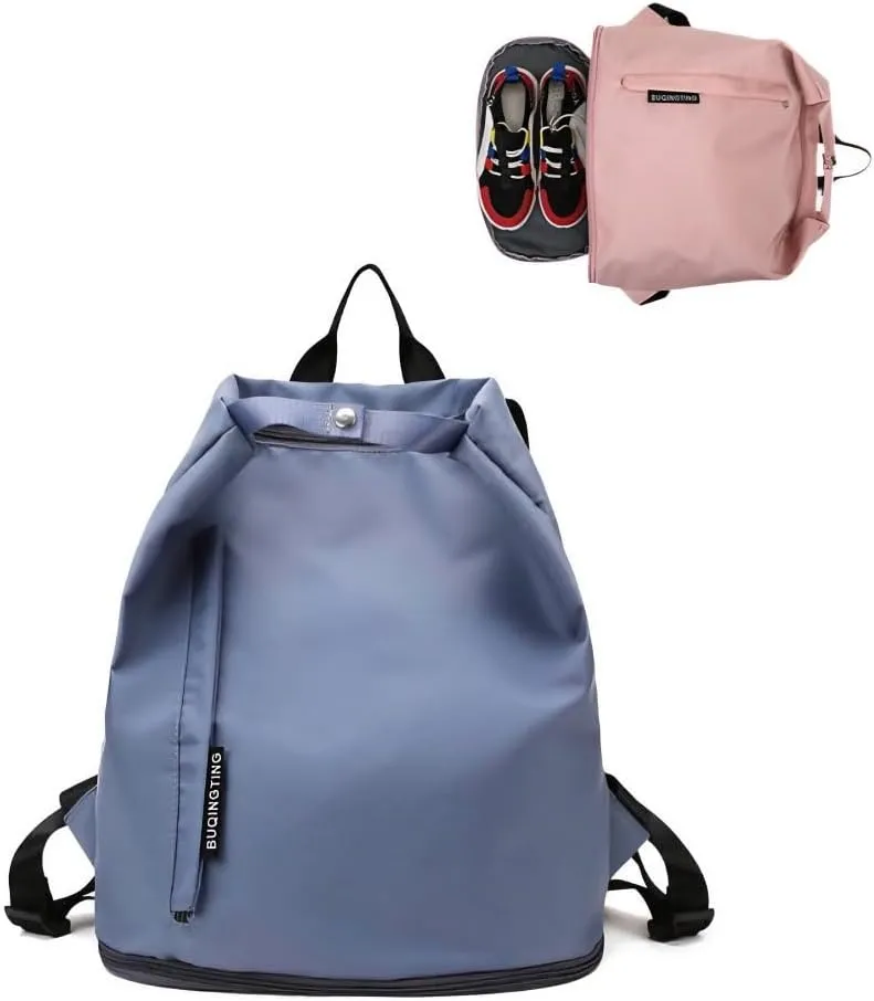 Gym Bag for Women with Shoe Compartment, Weekender Bag Travel Bag for Women, Dry-Wet Separation, Multifunctional Large Capacity and Premium Oxford Fabric (Blue)