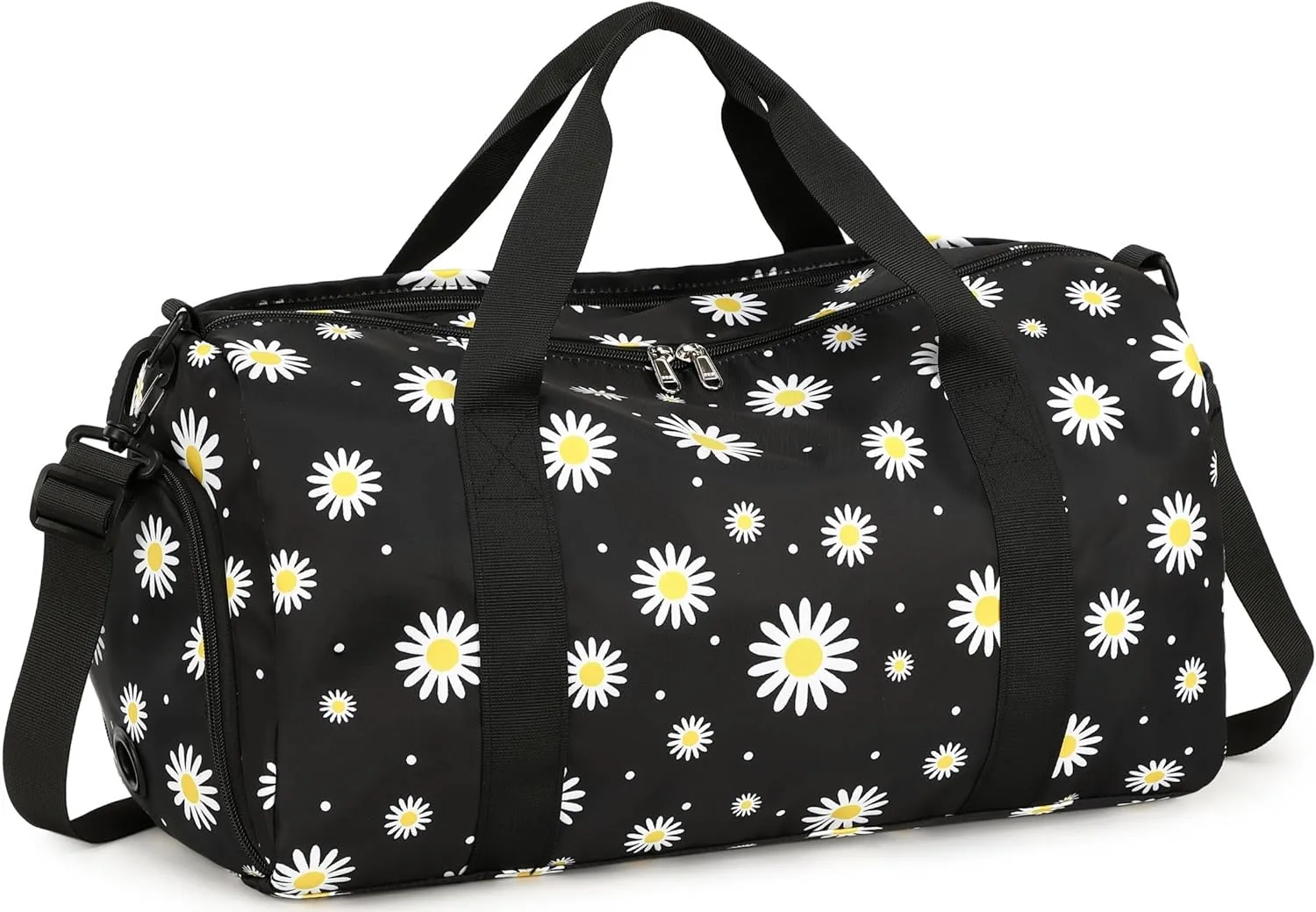 Gym Bag Sports Duffle Bag with Wet Pocket Weekender Overnight Bag with Waterproof Shoe Pouch and Air Hole for Girls Kids Women Travel Foldable Bag