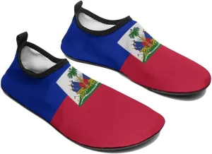 Haiti Flag Haitian Men Women Water Shoes Quick Dry Barefoot Shoe Beach Surfing Swim Pool Yoga Sock