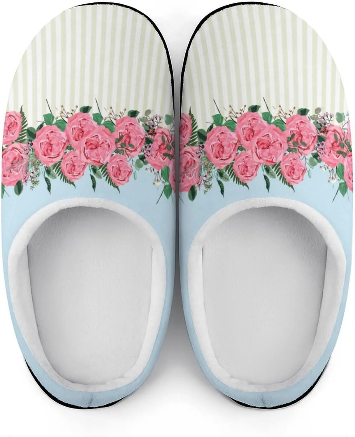 Halloween House Slippers For Woman Ladies Memory Foam Bedroom Slippers Indoor Outdoor Slip-On Shoes Soft Fall Slippers