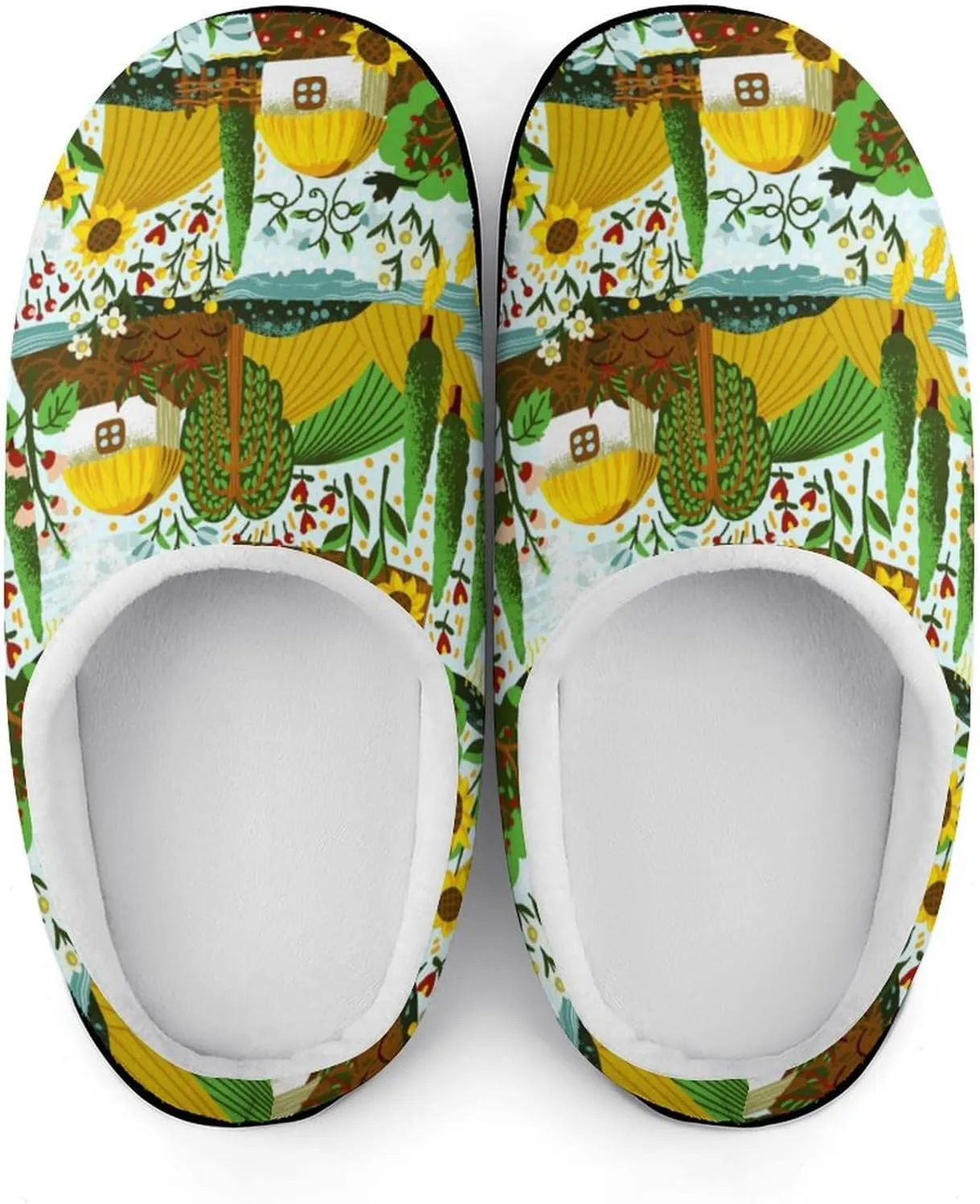 Halloween House Slippers For Woman Men Bedroom Slippers Indoor Outdoor Slip-On Shoes Non-Slip Sole Funny Fall Slippers