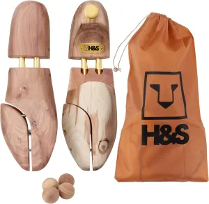 H&S Wooden Shoe Tree Stretchers for Women & Men Shoes
