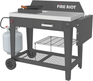 Heavy-Duty Outdoor Wok Cooking Station – 50,000 BTU Wok Burner - High-Performance 12.59” Carbon Steel Wok - Perfect for Stir-Frying, Searing, Tailgating, Fishing and Outdoor Wok Station