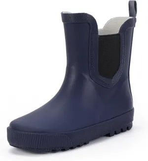 Hehainom Toddler Kids Rain Boots for Girls Boys Waterproof Rainboots Easy-on Light Weight Chelsea Rain Shoes