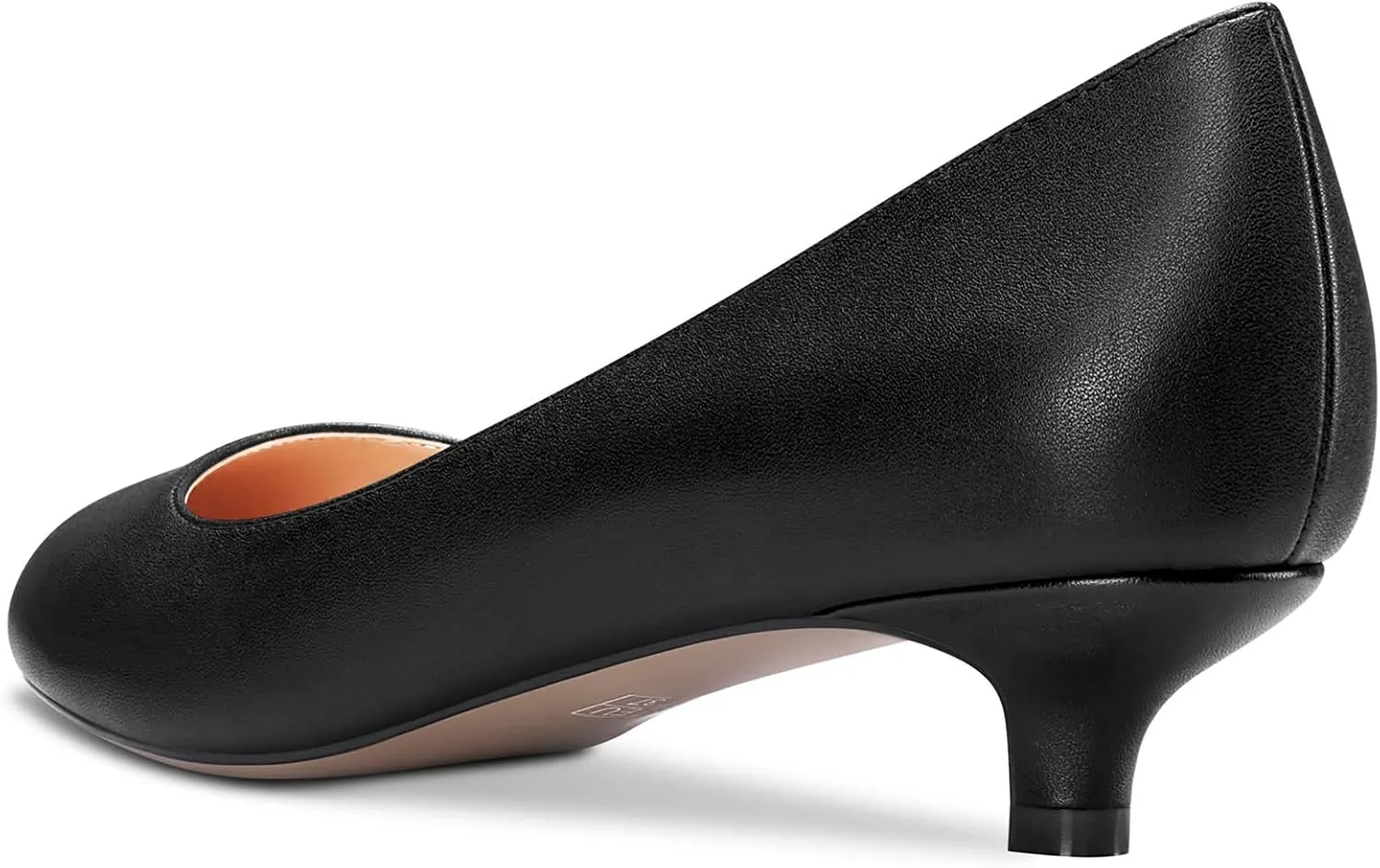 HEUIVZAR Womens Pumps Kitten Heel Slip On Round Toe Matte Dress Shoes 1.5 Inch