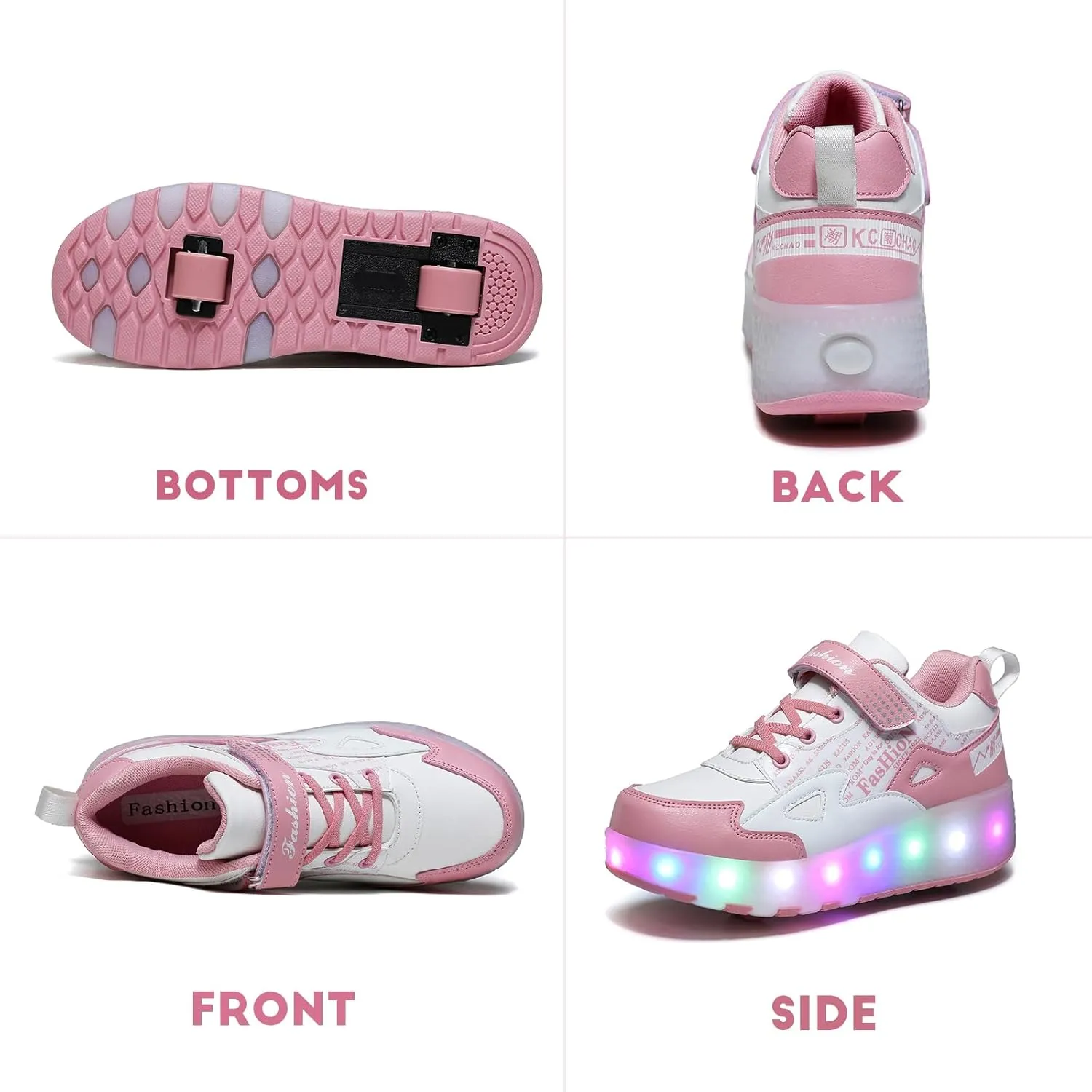 HHSTS Kids Shoes - New Upgraded with Wheels LED Light Color Shoes Shiny Roller Skates Skate Shoes Simple Kids Gifts Boys Girls The Best Gift for Party Birthday Christmas Day