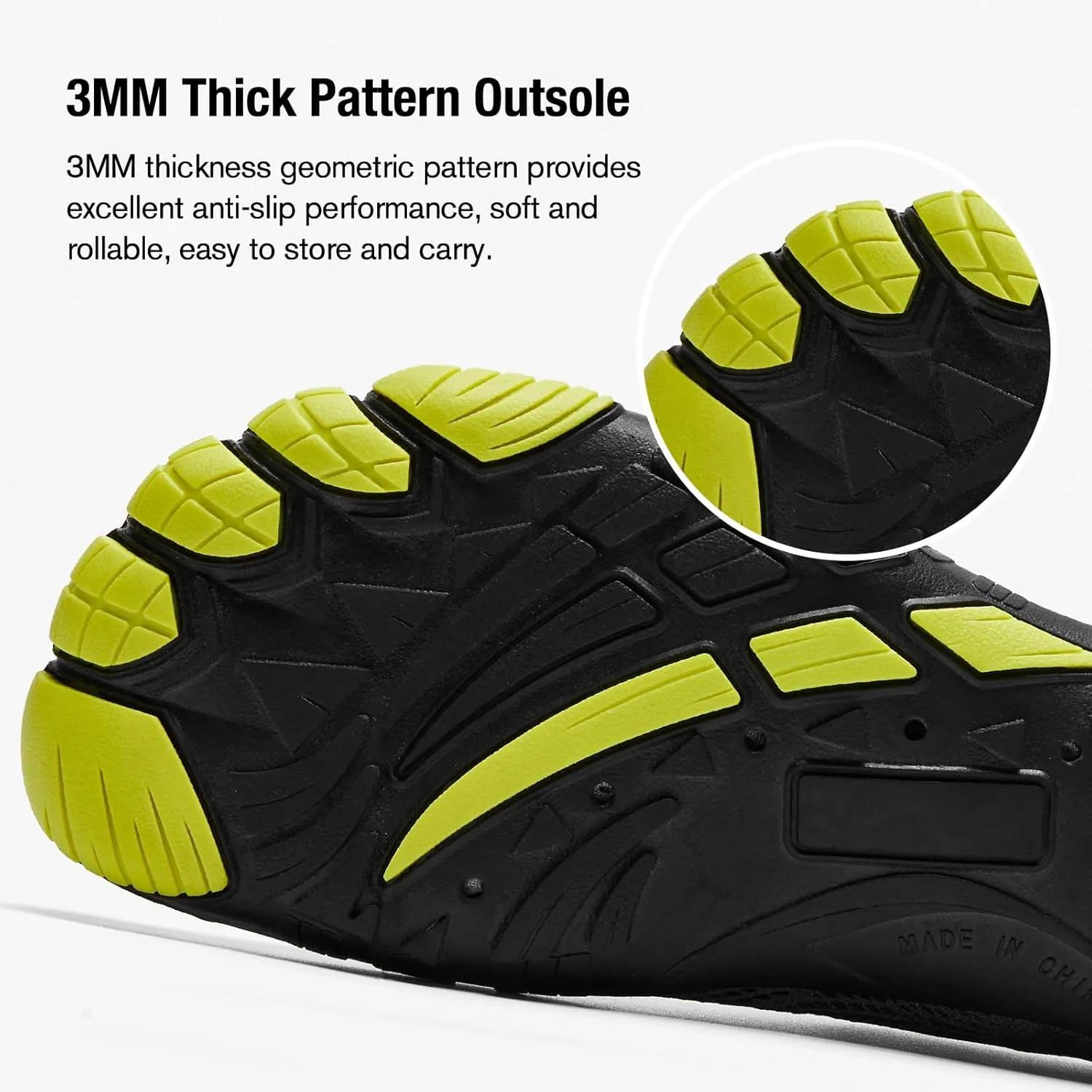 HIITAVE Men Barefoot Water Shoes Beach Aqua Socks Quick Dry for Outdoor Sport Hiking Swiming Surfing