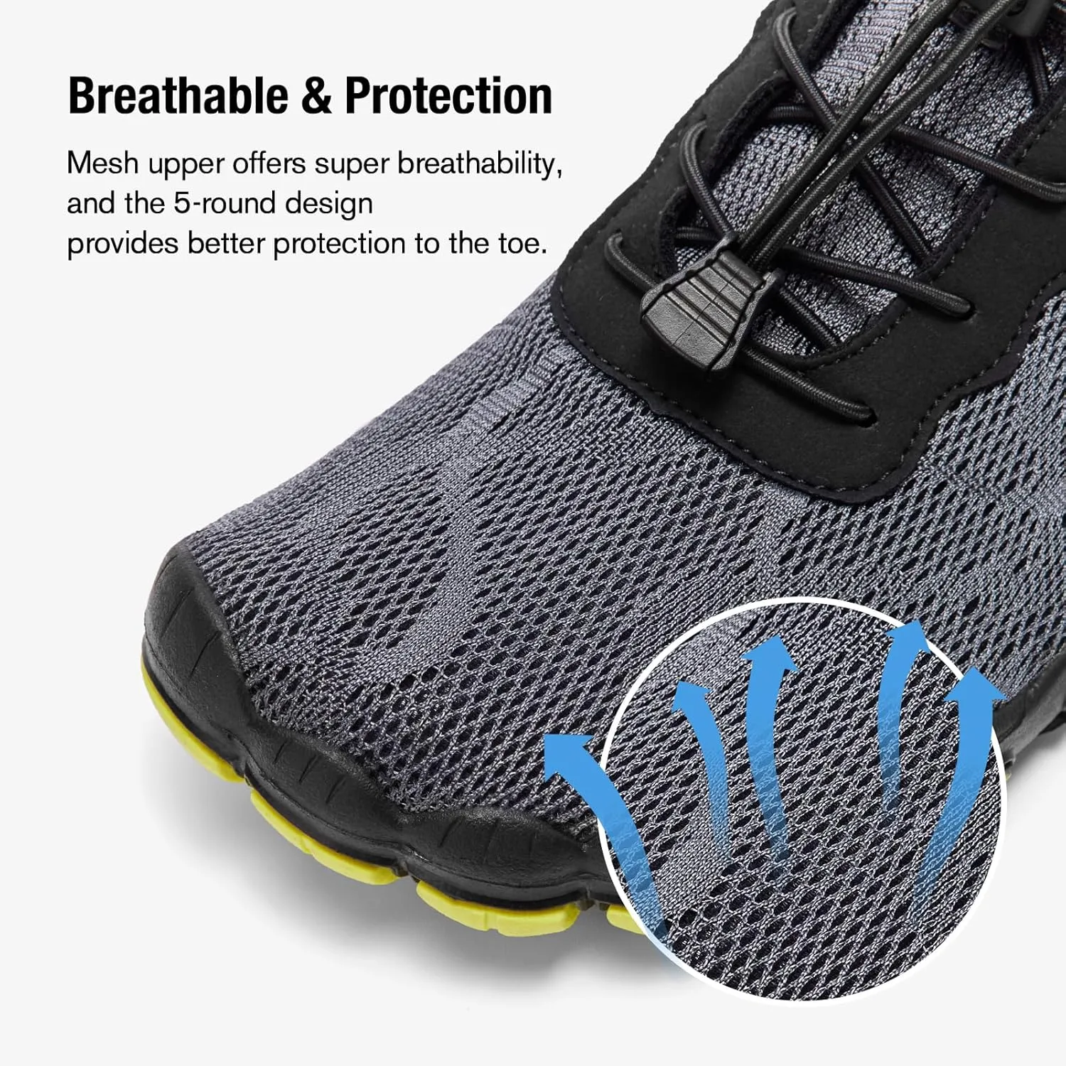 HIITAVE Men Barefoot Water Shoes Beach Aqua Socks Quick Dry for Outdoor Sport Hiking Swiming Surfing