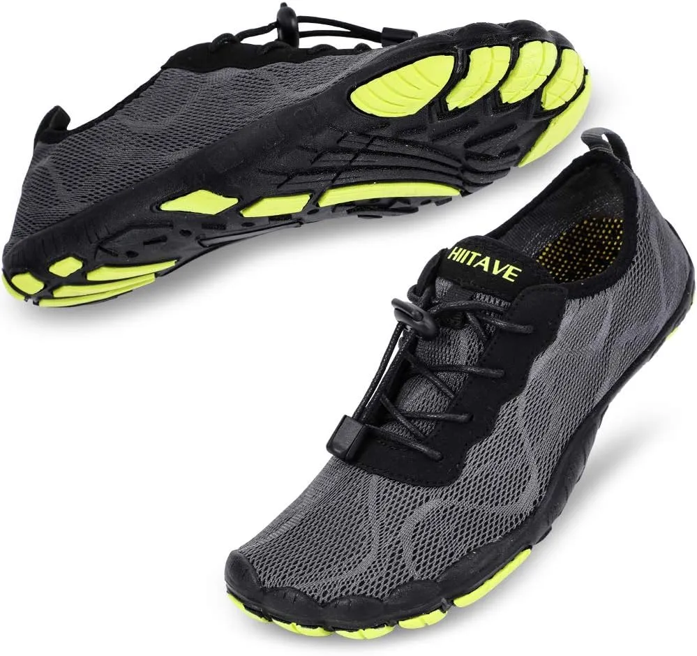 HIITAVE Men Barefoot Water Shoes Beach Aqua Socks Quick Dry for Outdoor Sport Hiking Swiming Surfing