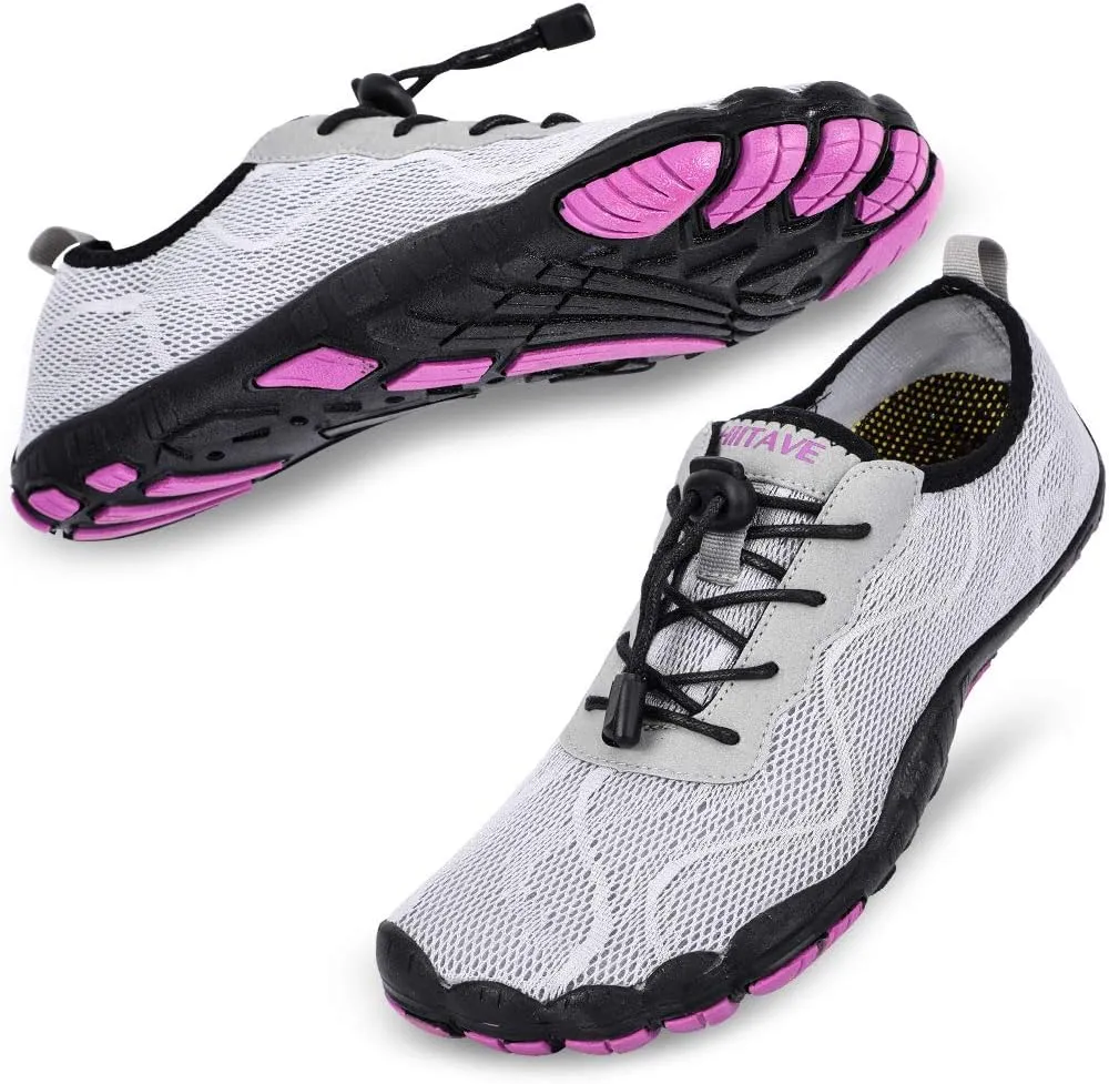 hiitave Womens Water Shoes Quick Dry Barefoot for Swim Diving Surf Aqua Sports Pool Beach Walking Yoga